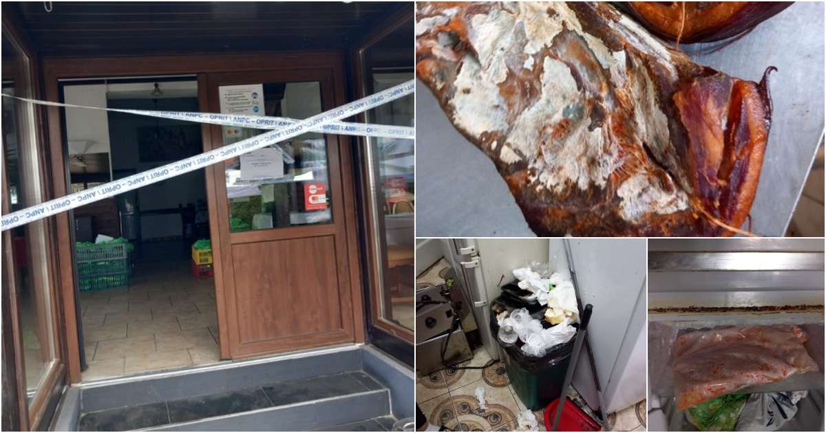 FOTO. Restaurant renumit din județ, închis temporar după un control al Protecției Consumatorilor. Mâncare expirată și condiții insalubre