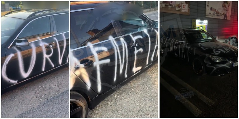 VIDEO. Un sătmărean ”susține” că o iubită, abandonată gravidă, i-ar fi vandalizat BMW-ul în Satu Mare