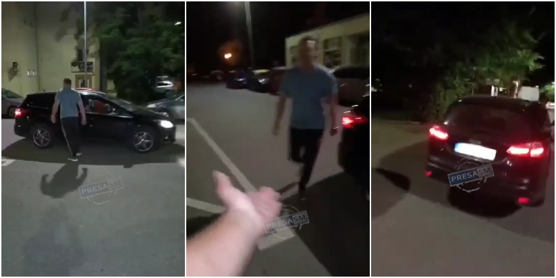 VIDEO. Incident șocant la Satu Mare: Șofer Bolt acuzat că a încercat să lovească un client cu mașina
