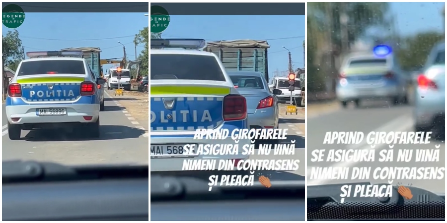 VIDEO. Salvați de girofar. În misiune?! Sau au făcut o ”românească”?!