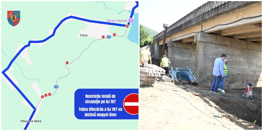 Un pod din județul Satu Mare a intrat în reabilitare – circulație deviată pe rută ocolitoare