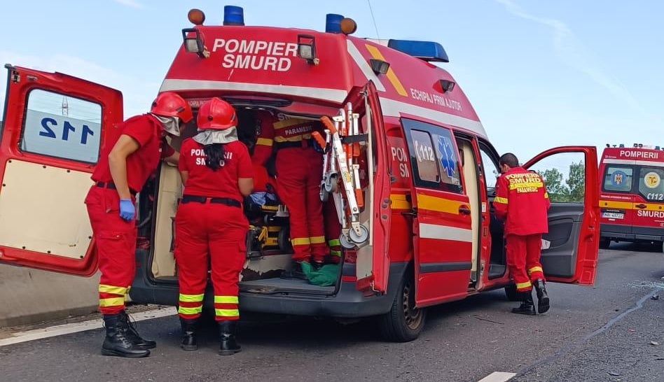 Accident în lanț pe DN19, în județul Satu Mare. O persoană a ajuns la Urgență