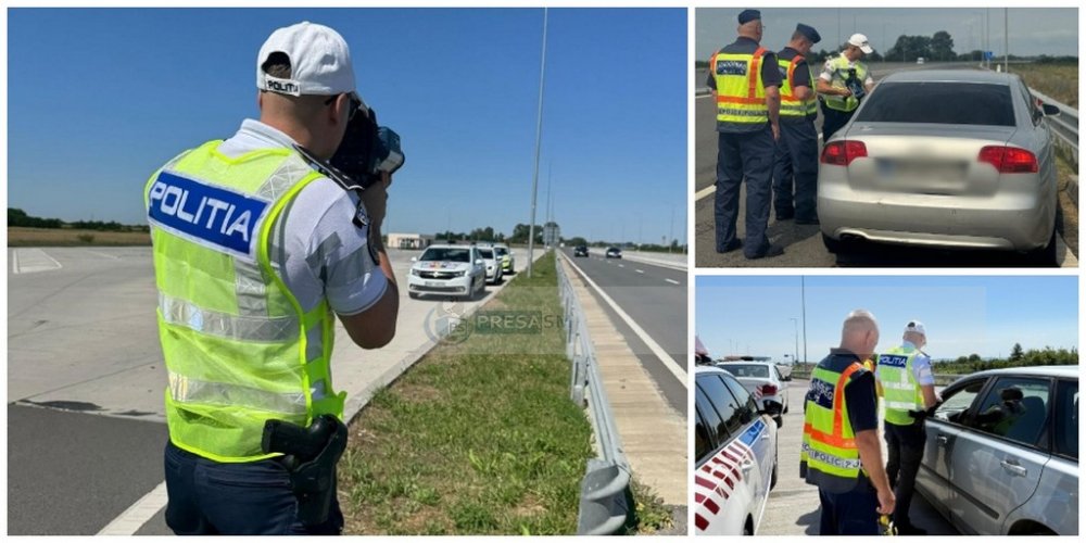 FOTO. Polițiștii români și maghiari au făcut filtre pe centura municipiului Satu Mare.