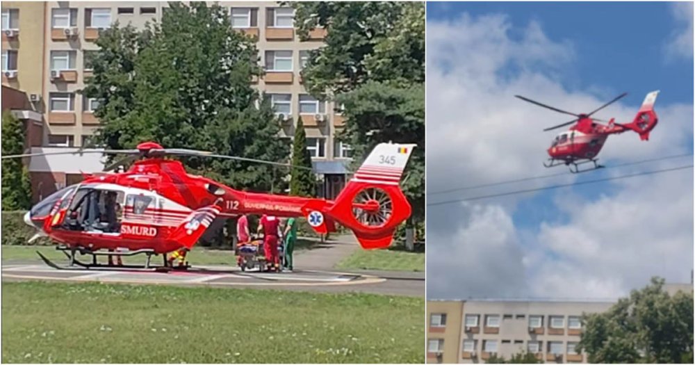 URGENȚĂ. Sătmărean preluat cu elicopterul SMURD de la Spitalul Județean Satu Mare