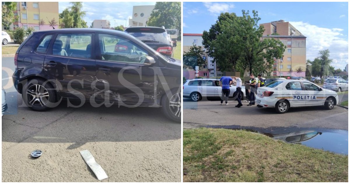 VIDEO. Accident pe Aleea Prahovei din Satu Mare, în apropiere de Spitalul Județean