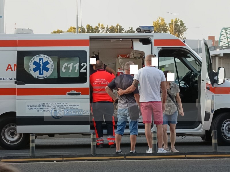 FOTO/VIDEO. Cum s-a petrecut accidentul de pe Drumul Careiului. O tânără și un minor au ajuns răniți la spital