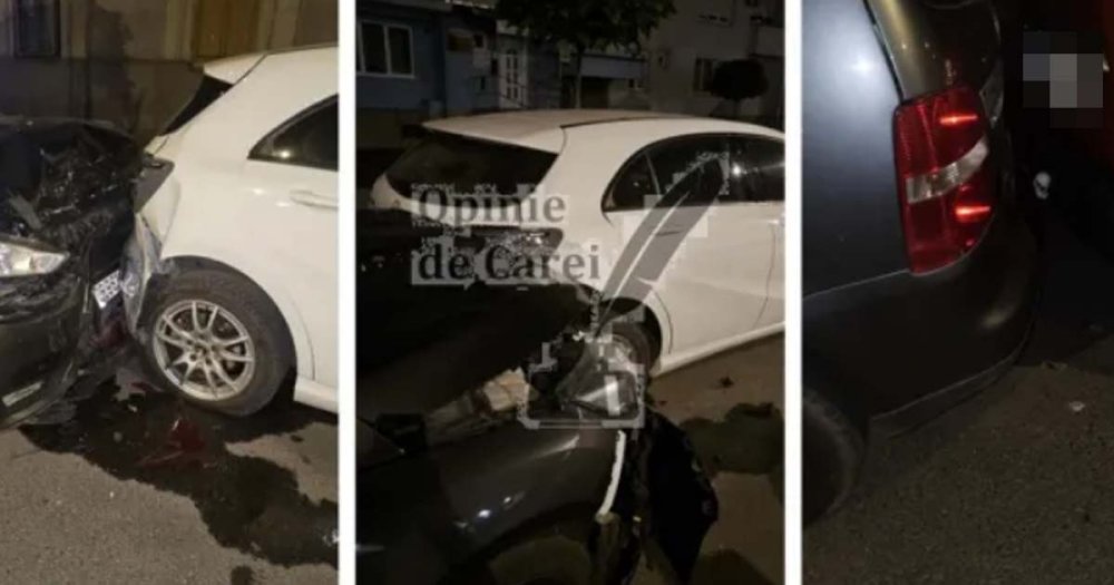 FOTO. Un puștan (19 ani), cu alcoolemie RECORD, a făcut accident în Carei