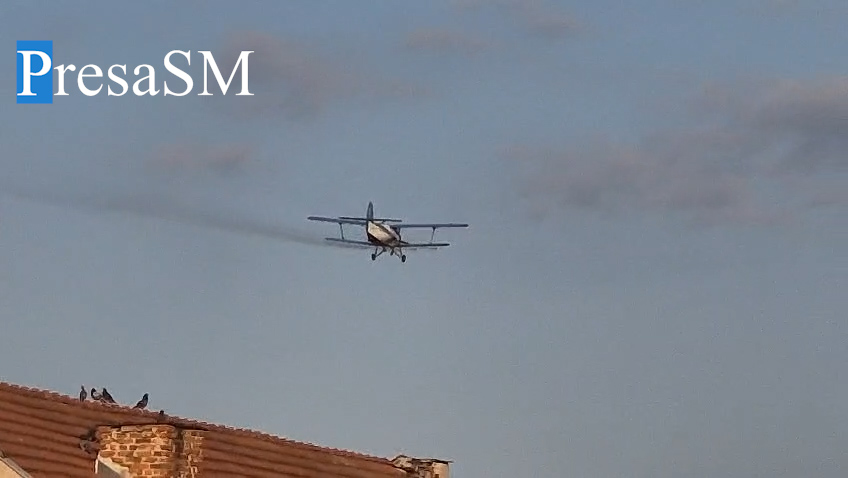 VIDEO. A început dezinsecția la Satu Mare. Astăzi dimineață a avut loc aviotratamentul