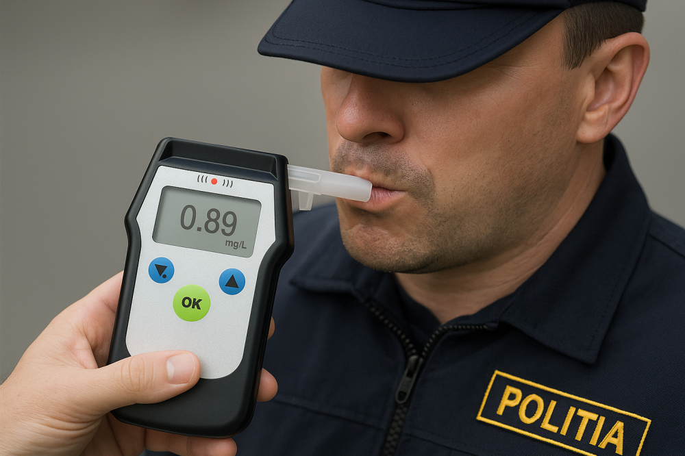 Polițist din județul Satu Mare, condamnat după ce a fost prins beat la volan