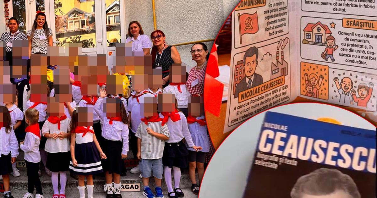 FOTO. Apologia lui Ceaușescu la o grădiniță din Satu Mare! Inconștiență sau naivitate?!