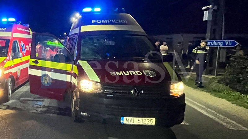 FOTO. Sătmărean decedat după ce a fost lovit de ambulanța SMURD, aflată în misiune