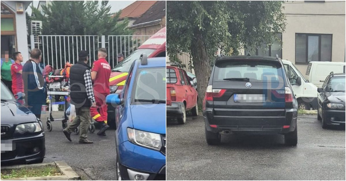 FOTO. Accident grav în Piața Mică din Satu Mare: femeie acroșată de un BMW, condus de o șoferiță