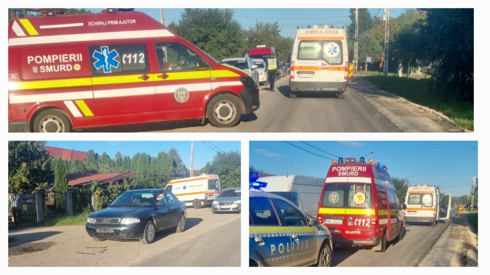 FOTO. Accident rutier în lanț pe DJ 193, în comuna Păulești