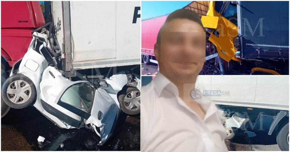 FOTO. Cine este sătmăreanul rănit grav în accidentul mortal cu 3 TIR-uri și o Dacie