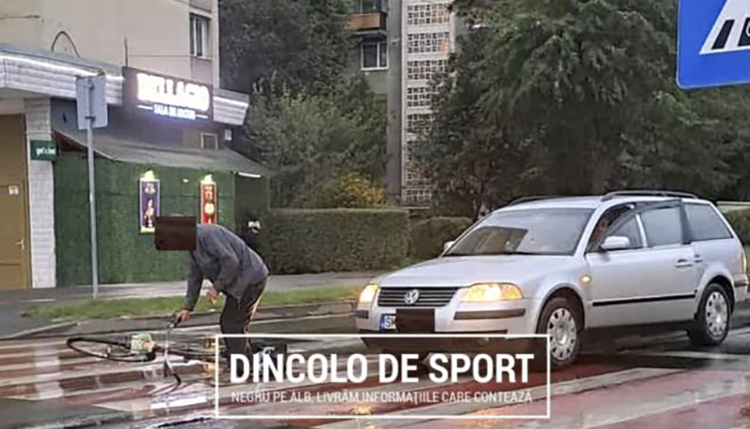 FOTO. Biciclist lovit de mașină pe trecerea de pietoni, pe Drumul Careiului