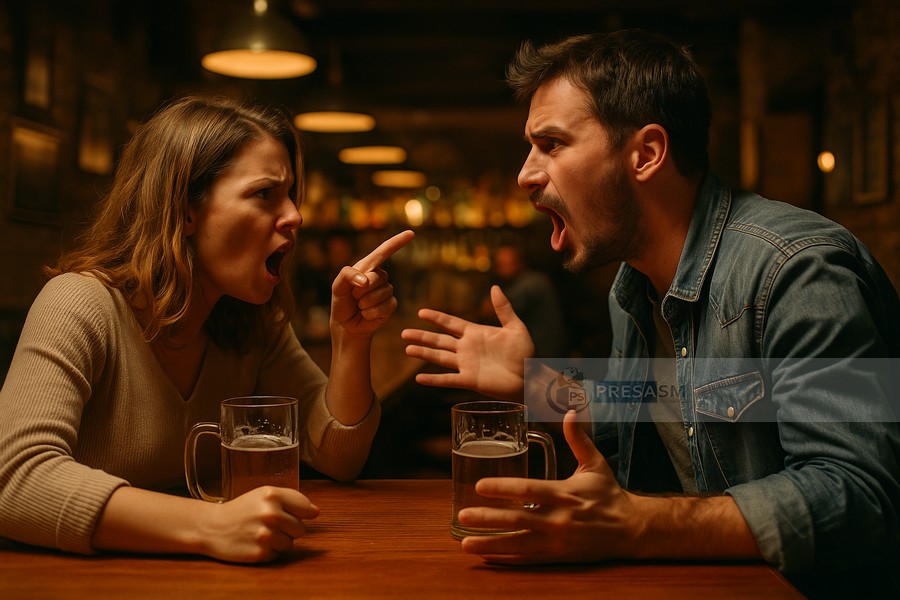 Romeo și Julieta, varianta bahică. Foști iubiți au băut într-un bar, apoi s-au lovit în cap