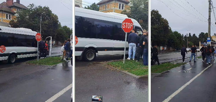 FOTO. Transurban reacționează la protestul navetiștilor din Satu Mare și dă vina pe transportatori