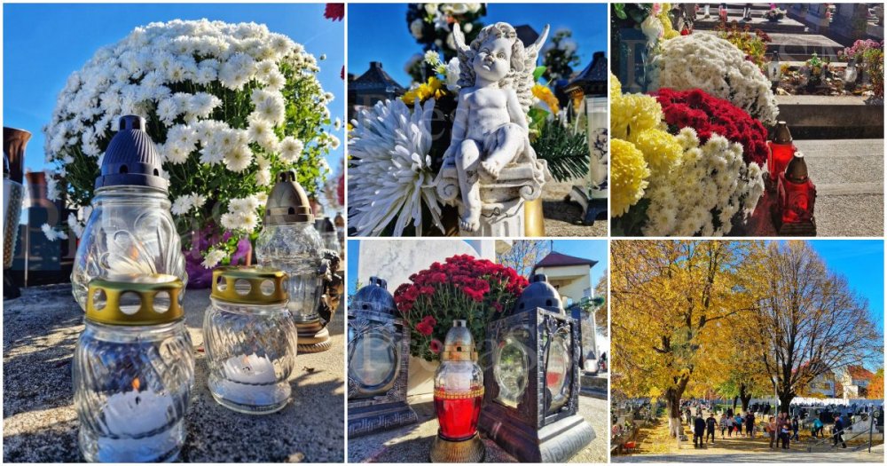 FOTOGALERIE. Flori și lumânări pentru sufletele celor dragi. Forfotă în cimitirele din Satu Mare, în așteptarea Luminațiilor