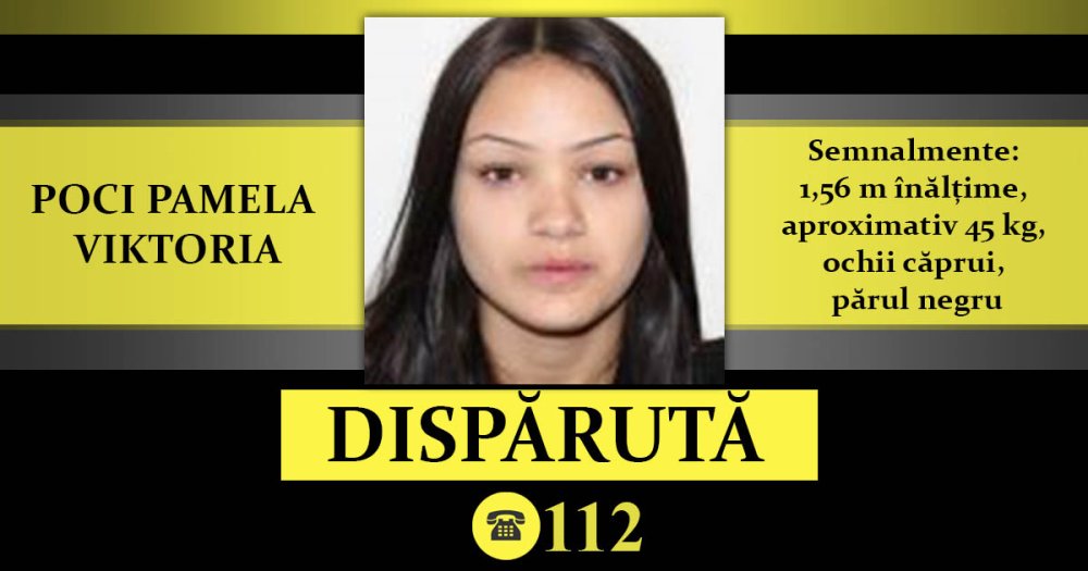FOTO. Adolescentă din Satu Mare dispărută de acasă. Polițiștii vă cer ajutorul