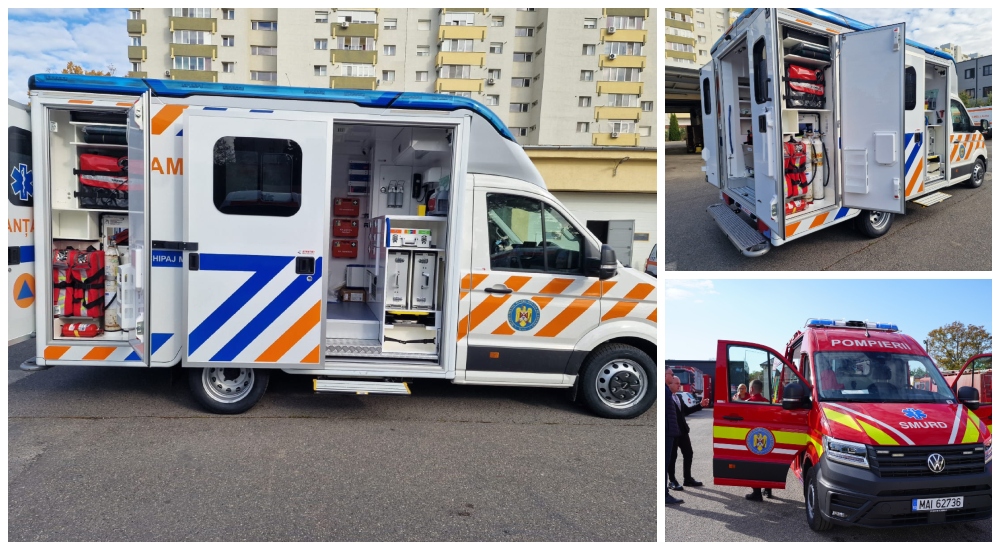FOTOGALERIE. Așa arată noile ambulanțe ultramoderne care au ajuns în Satu Mare