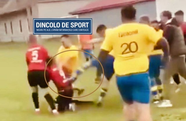 FOTO. Bătaie generală la un meci din județul Satu Mare! Trei jucători eliminați