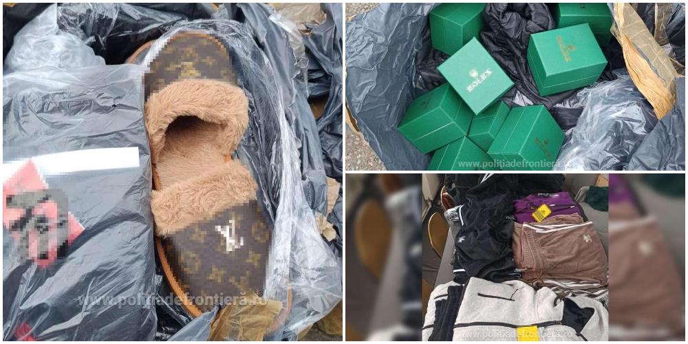 FOTO/VIDEO. Rolex-uri, Gucci, Luis Vuitton. Captură impresionantă în Satu Mare