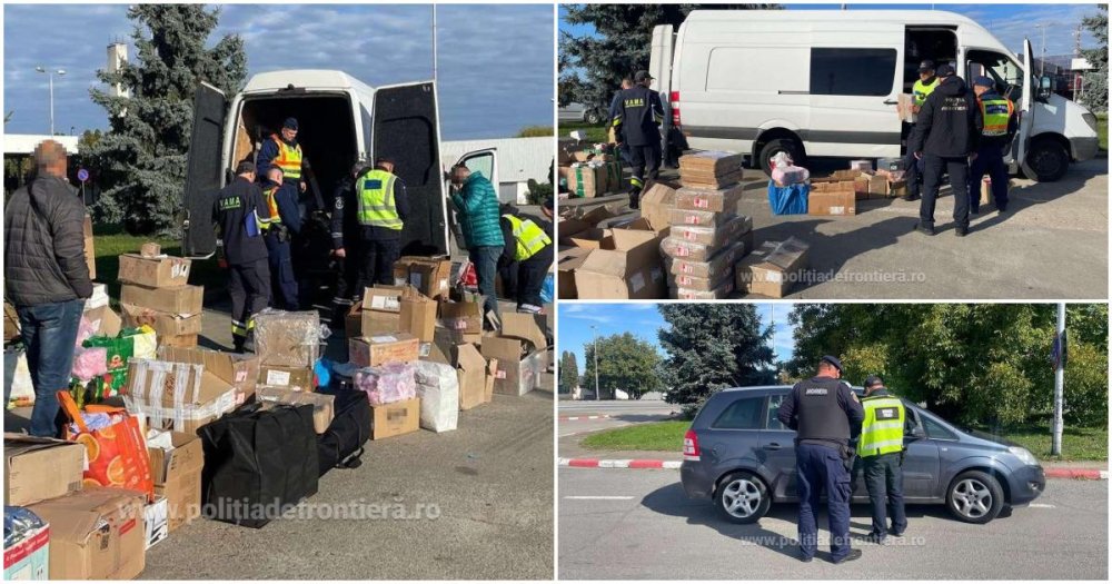 FOTO/VIDEO. Ucrainean prins cu cosmetice de contrabandă de frontieriștii sătmăreni. Sute de șoferi, trași pe dreapta pentru verificări