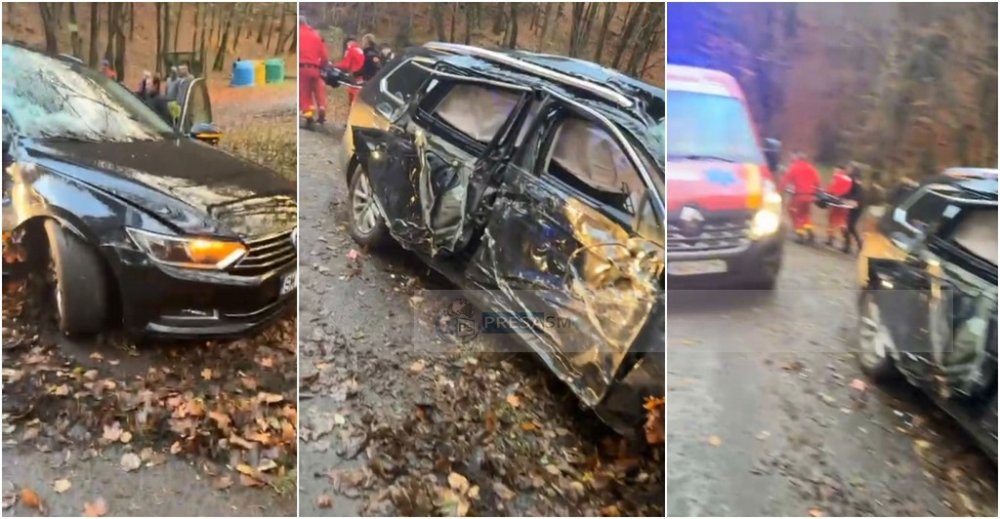 VIDEO. Accident grav produs de un tânăr (18 ani) din Satu Mare. Mașina a lovit un copac