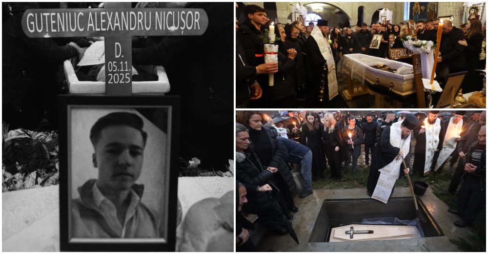 FOTO/VIDEO. A fost înmormântat tânărul mort în accidentul provocat de sătmăreanul de 18 ani