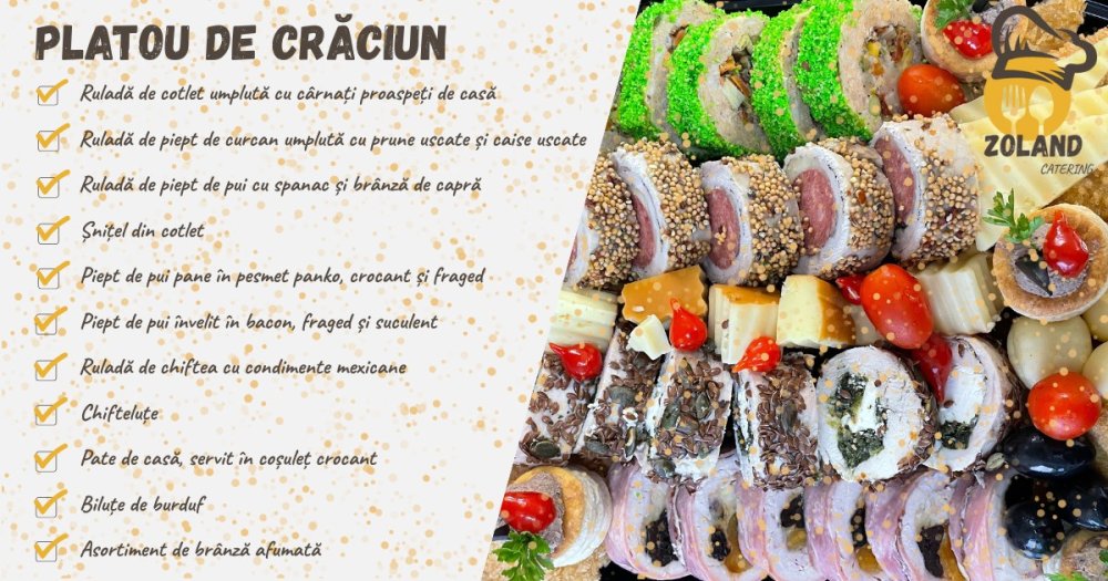 Zoland Catering Satu Mare aduce magia sărbătorilor direct pe masa ta!