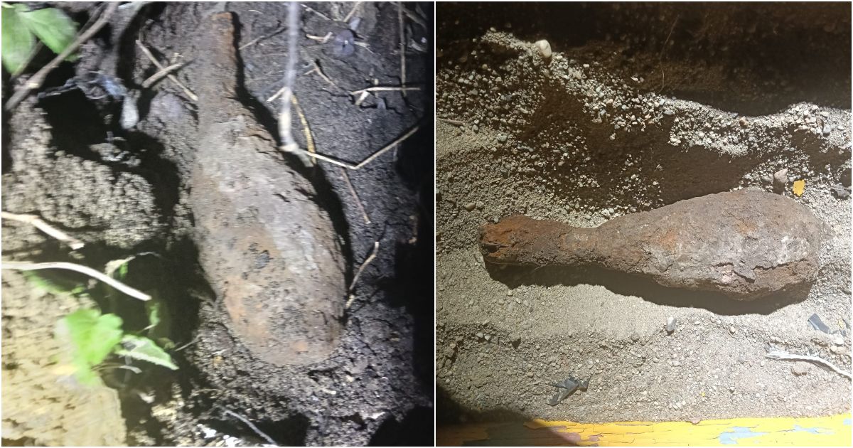 FOTO. Bombă descoperită lângă un pod și mai multe case din județul Satu Mare