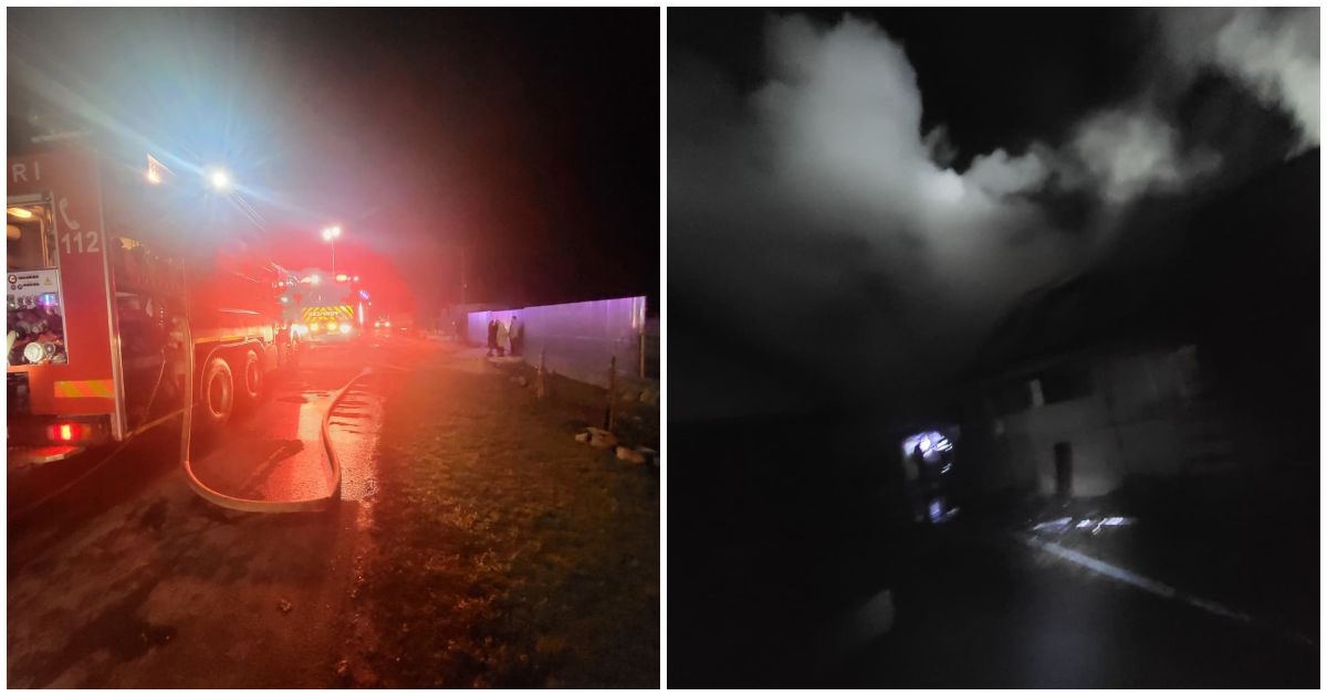 FOTO. Incendii de Crăciun în județul Satu Mare. Mobilizare a pompierilor