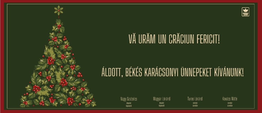 Parlamentarii UDMR de Satu Mare vă urează Crăciun fericit alături de cei dragi!