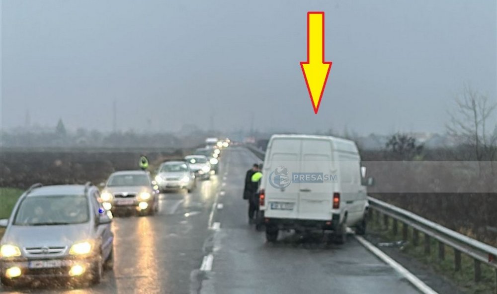 FOTO. Accident în lanț pe DN19, Carei-Satu Mare. Trafic blocat parțial