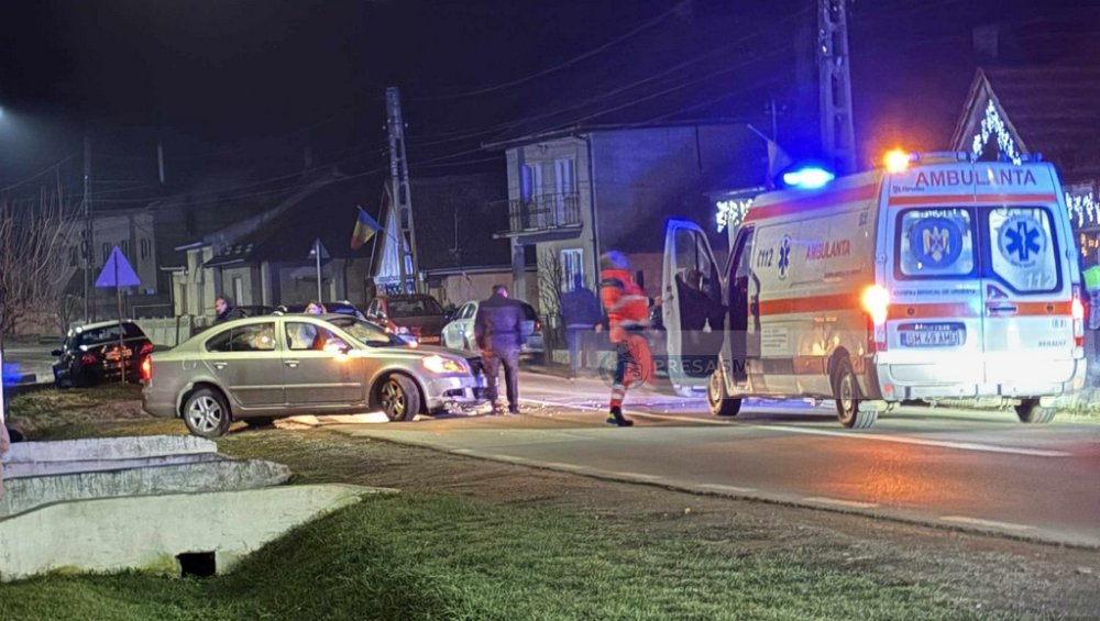 FOTO. Accident cu victime în Odoreu. Coliziune puternică între două mașini