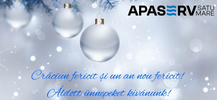 Apaserv Satu Mare vă urează sărbători frumoase! An plin de investiții