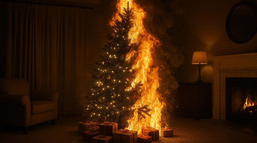 Pompierii sătmăreni avertizează: Atenție unde amplasați bradul de Crăciun și cu ce îl decorați!