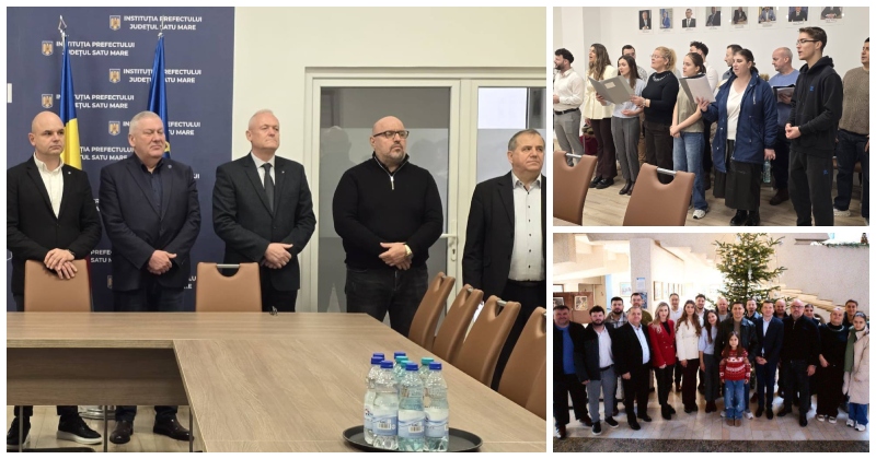 Colindătorii din diaspora au colindat la Prefectura și Consiliul Județean Satu Mare
