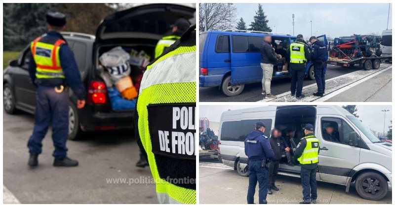 FOTO. Români transportați ca și sarmalele în microbuze, spre/dinspre Europa