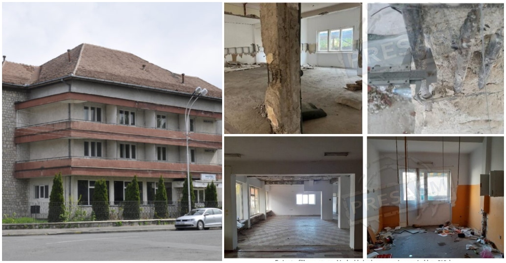 FOTO. Imagini dezolante din Hotelul Sport. Începe renovarea, 4 milioane euro investiți