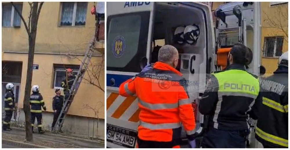 FOTO/VIDEO. Bărbat salvat de pompieri, în Cartierul Micro 16. Au intrat prin balcon