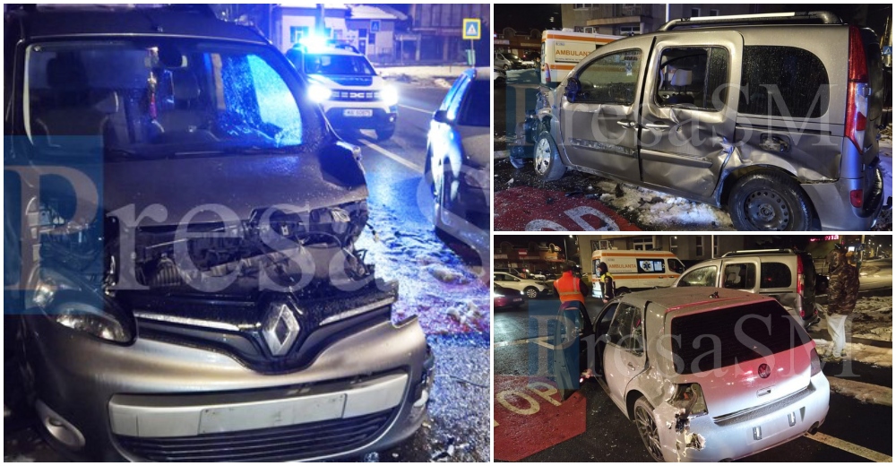 FOTO/VIDEO. Accident cu victime pe Podul Golescu. Un șofer (18 ani) a derapat cu mașina