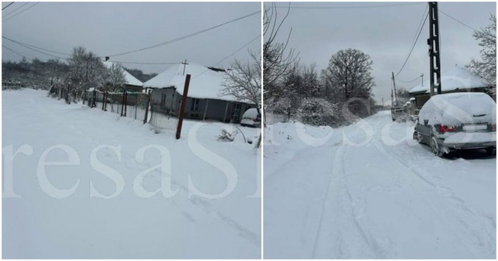 FOTO/VIDEO. Într-o localitate din Satu Mare, oamenii se plâng că au rămas pur și simplu înzăpeziți