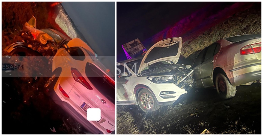 FOTO. Un ucrainean a provocat accidentul de la Odoreu. Mașini în șanț, tânăr la Urgență