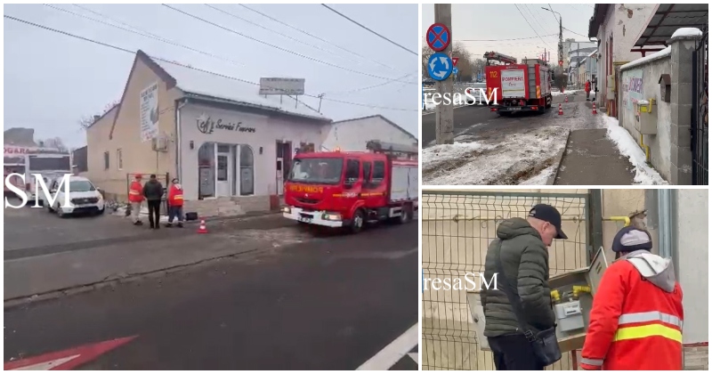 FOTO/VIDEO. Un șofer de autobuz a lovit țeava de gaze, în intersecția Burdea. Zona a fost închisă
