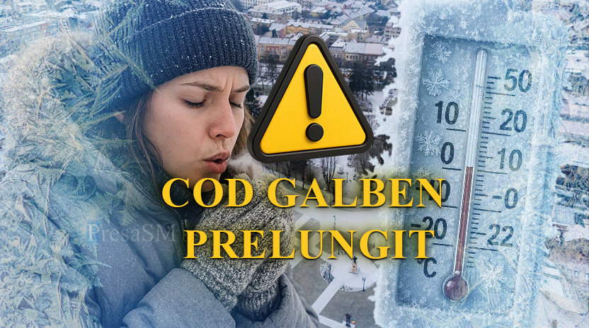 Meteorologii au prelungit Codul galben pentru Satu Mare. Ger de crapă pietrele