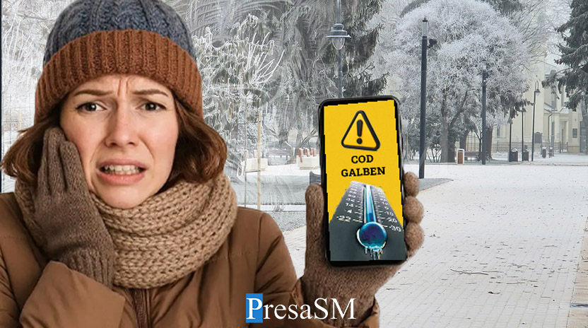 Cod galben de ger și în această seară la Satu Mare. Ce temperaturi sunt prognozate. Când se încălzește vremea