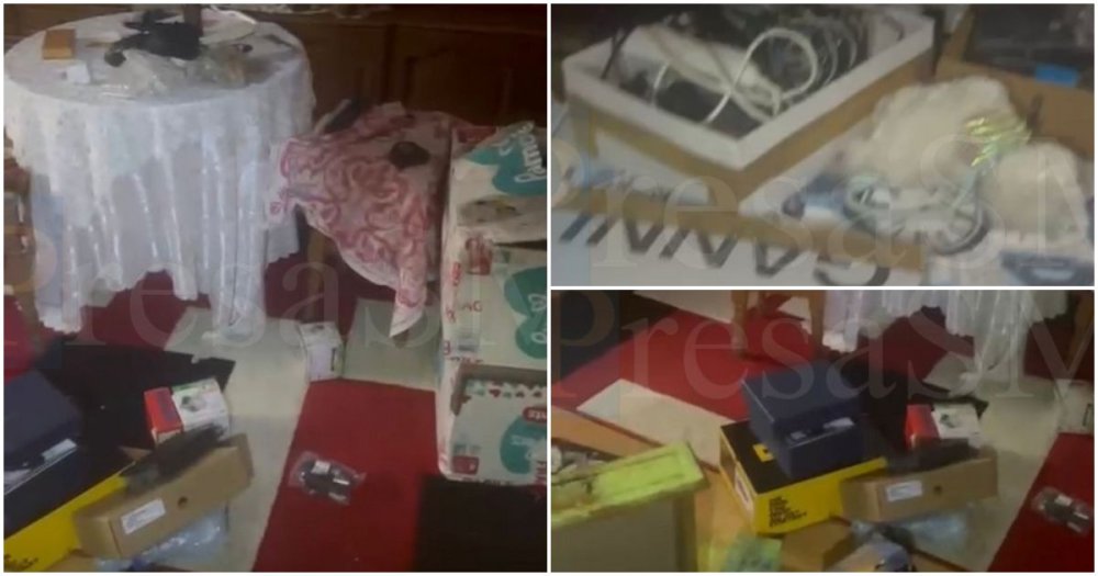 FOTO. Tânăr sătmărean, prins la furat. A plecat cu televizorul, calculatorul, a furat și cablurile