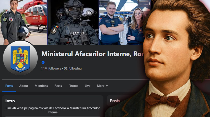 Val de ironii după o gafă a Ministerului de Interne pe Facebook