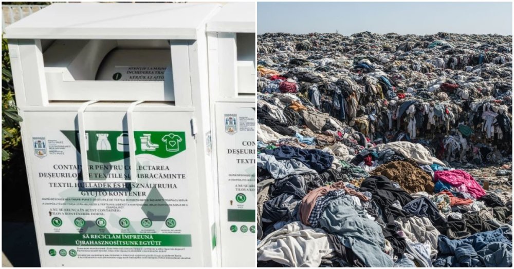 Câte tone de haine uzate s-au colectat anul trecut doar în Satu Mare. Sunt un pericol pentru mediu